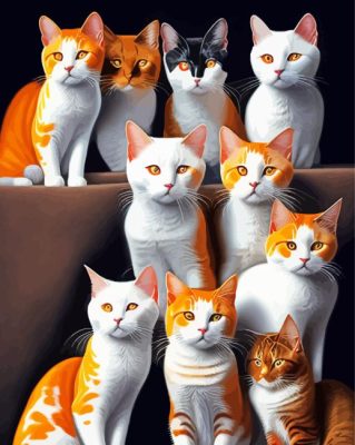 Group Cats Paint By Numbers