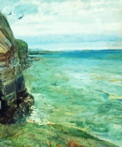 John William Inchbold Cliffs And Sea Filey Yorkshire Paint By Number