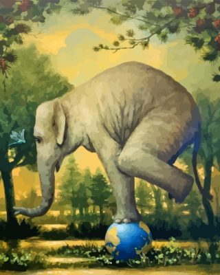 Kevin Sloan Elephant Paint By Number