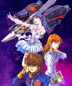 Macross Manga Anime Paint By Numbers