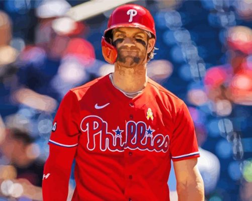 Philadelphia Phillies Baseball Player Paint By Numbers