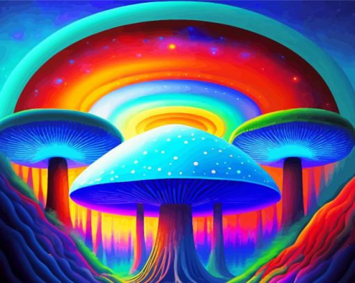 Psychedelic Mushrooms Paint By Numbers