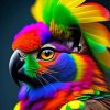 Rainbow Bird Paint By Numbers