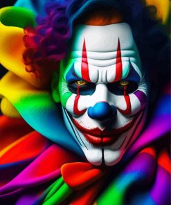 Scary Clown Paint By Numbers