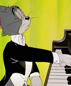 Tom Cat And Piano Animation Paint By Numbers