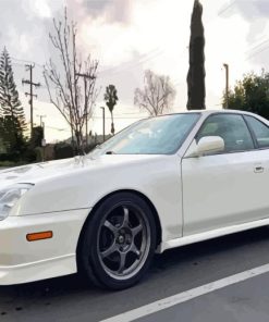 White Honda Prelude Paint By Numbers