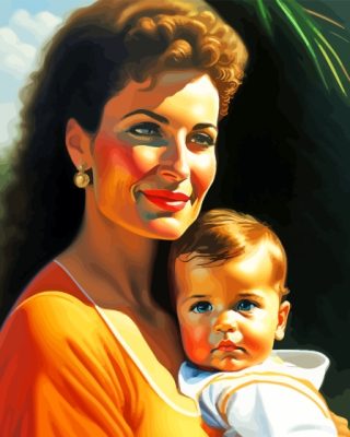 Woman And Child Paint By Number