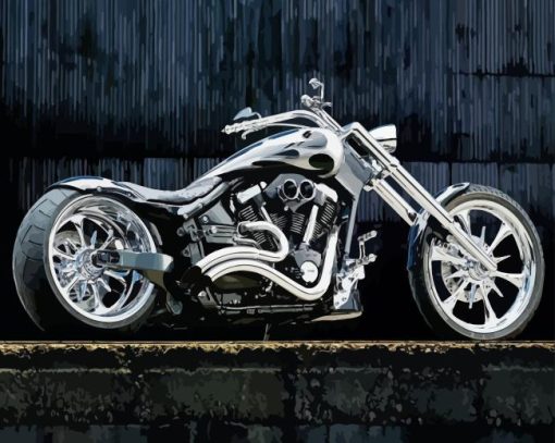 Yamaha Chopper Motorcycle Paint By Numbers