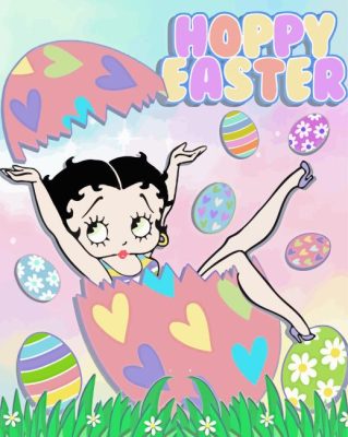 Easter Betty Boop Paint By Numbers