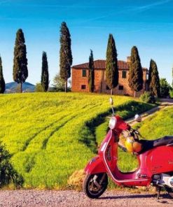 Scooter Adventure in Tuscany Paint By Numbers
