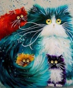 Colorful Cats Paint By Numbers