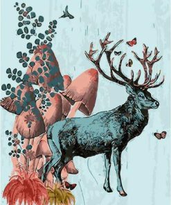 Deer Buck Forest Scene Paint By Numbers
