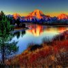 Reflection Lake Mountain Scenery Paint By Numbers
