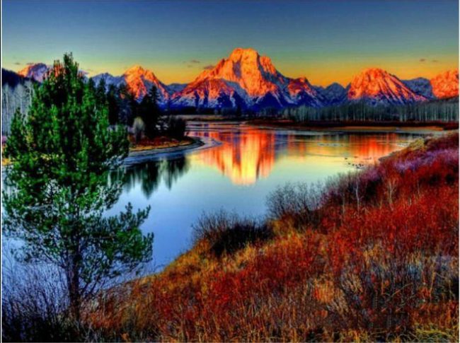 Reflection Lake Mountain Scenery Paint By Numbers