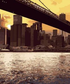 Brooklyn Bridge Cityscape Paint By Numbers