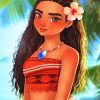 Princess Moana Cartoon Paint By Numbers