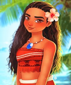 Princess Moana Cartoon Paint By Numbers