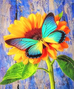 Sunflower Butterfly Paint By Numbers