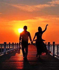 Romantic Sunset Couple Paint By Numbers