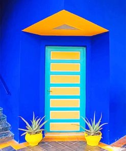 Jardin Majorelle Door in Marrakech Paint By Numbers