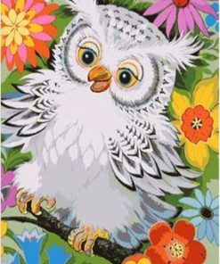 Modern White Owl Birds Paint By Numbers