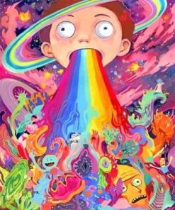 Rainbow Morty Smith Paint By Numbers