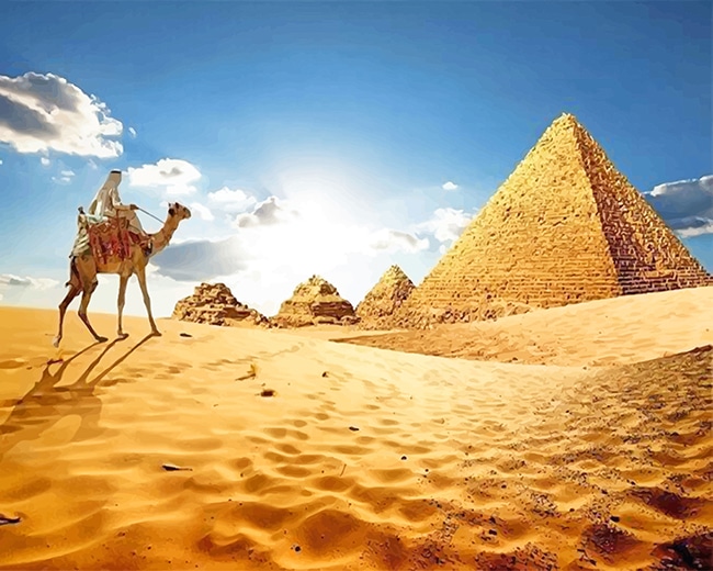Completed Sahara Desert Egypt Paint Artwork
