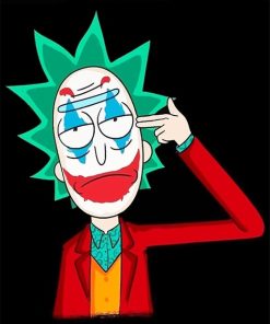 Crazy Joker Rick Sanchez Paint By Numbers