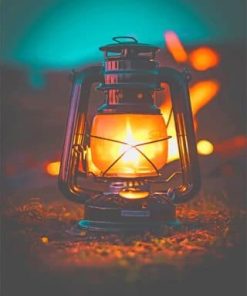 Vintage Lantern Light Paint By Numbers