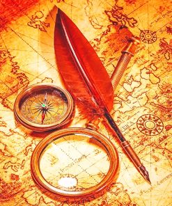 Adventure Pirate Map Paint By Numbers