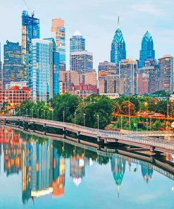 Philadelphia Skyline Cities Paint By Numbers