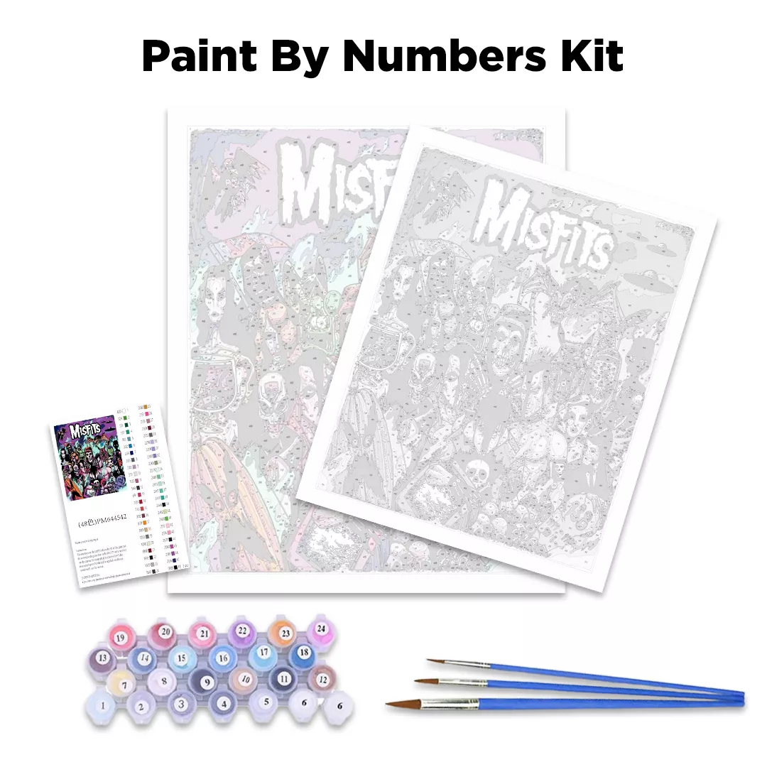 Majestic Polar Bear Arctic Paint By Numbers Kit Contents