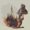 Double Exposure Squirrel Animals Paint By Numbers