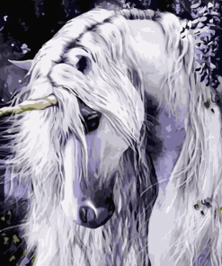 White Unicorn Horse Paint By Numbers