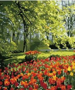 Spring Garden Tulips Paint By Numbers