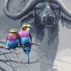 Buffalo and Bird Artistry Paint By Numbers