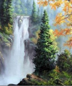 Tree and Waterfall Nature Paint By Numbers