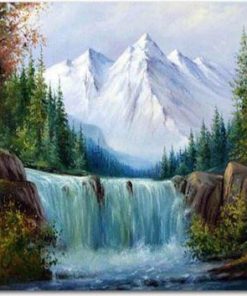 Snow Mountain Scenery Paint By Numbers