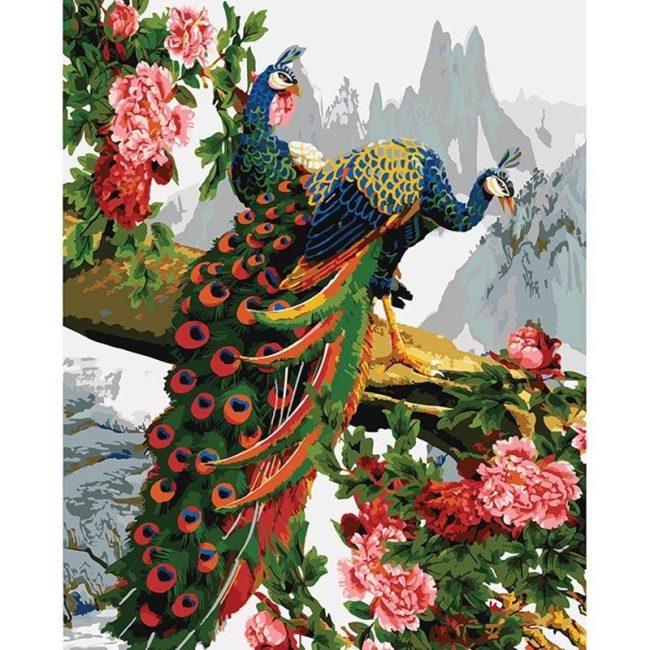 Indian Peafowl Elegance Paint By Numbers