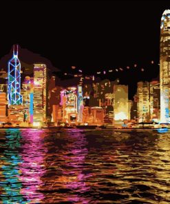 Victoria Harbour Skyline Paint By Numbers