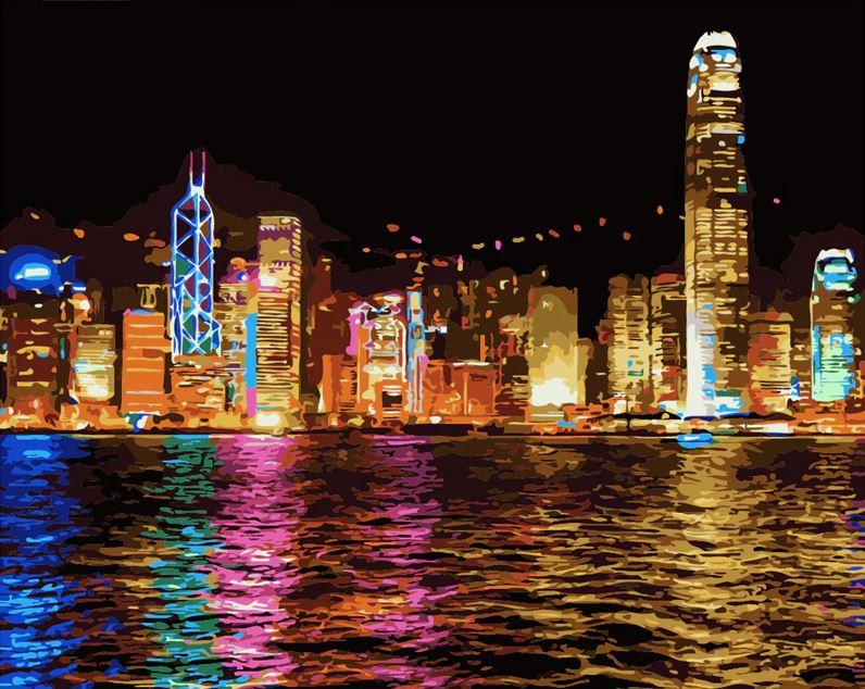 Finalize Victoria Harbour Skyline Painting