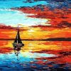 Sunset Sailboat Seascape Paint By Numbers