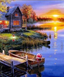 Blue Valley Sunset Landscape Paint By Numbers