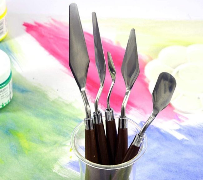 Steel Palette Knife Set Paint By Numbers