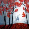 Red Forest Landscape Paint By Numbers