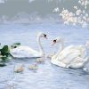 Modern Swan Family Birds Paint By Numbers