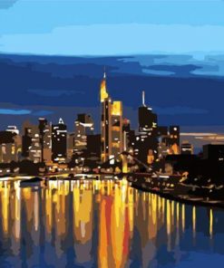 Frankfurt Nightscape Paint By Numbers