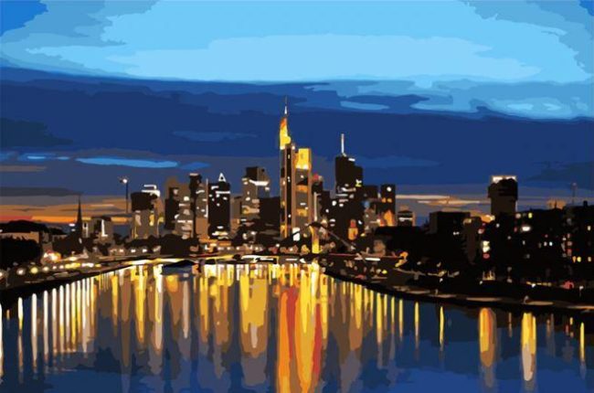 Frankfurt Nightscape Paint By Numbers