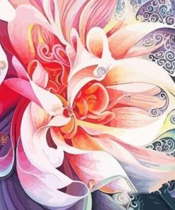 Pink Rose Paint By Numbers