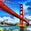 Golden Gate Bridge Skyline Paint By Numbers